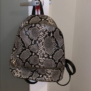 Snake print backpack